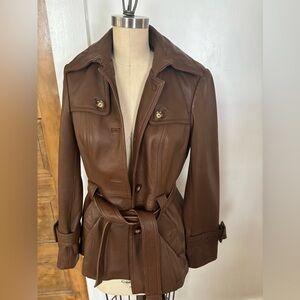 Brown Leather Women's Jacket